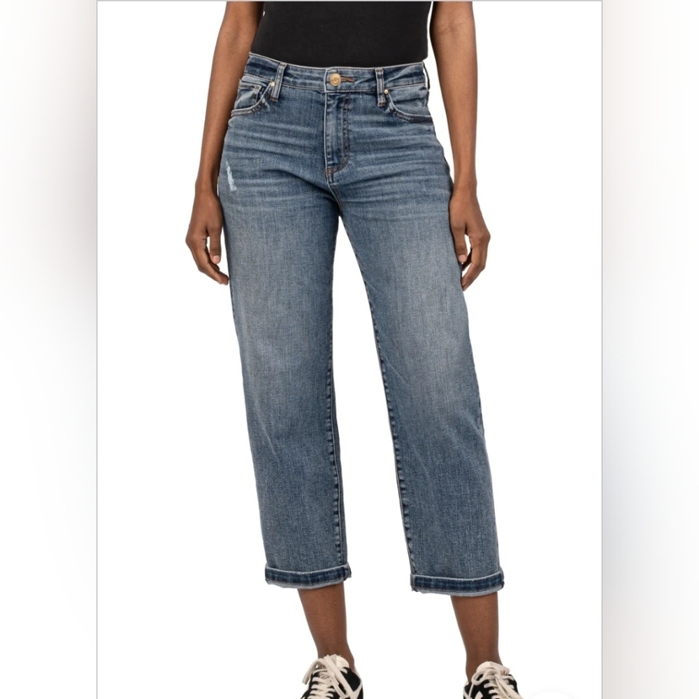 KUT Sienna Baggy Boyfriend Crop Jeans Size 2